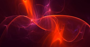 Soyut çok renkli fraktal ışık arkaplanı 3B görüntüleme