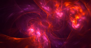Soyut çok renkli fraktal ışık arkaplanı 3B görüntüleme