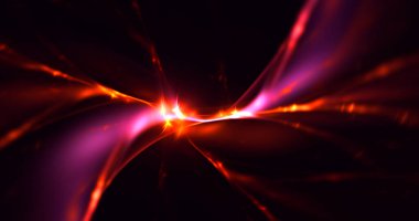 Soyut çok renkli fraktal ışık arkaplanı 3B görüntüleme