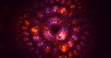Soyut çok renkli fraktal ışık arkaplanı 3B görüntüleme