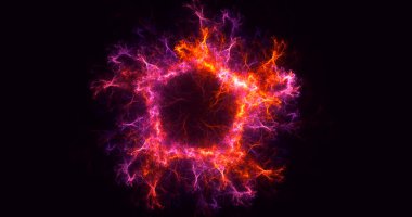 Soyut çok renkli fraktal ışık arkaplanı 3B görüntüleme