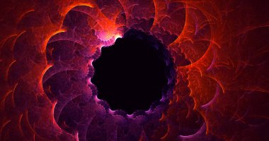 Soyut çok renkli fraktal ışık arkaplanı 3B görüntüleme