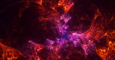 Soyut çok renkli fraktal ışık arkaplanı 3B görüntüleme