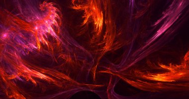 Soyut çok renkli fraktal ışık arkaplanı 3B görüntüleme