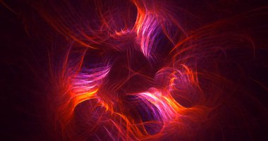 Soyut çok renkli fraktal ışık arkaplanı 3B görüntüleme