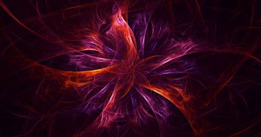 Soyut çok renkli fraktal ışık arkaplanı 3B görüntüleme