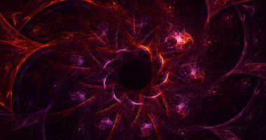 Soyut mandala fraktal arkaplanı 3B biçimlendiriliyor