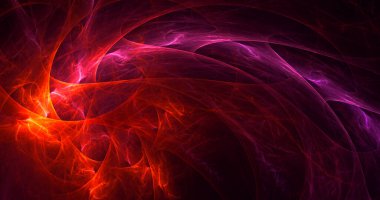 Soyut çok renkli fraktal ışık arkaplanı 3B görüntüleme