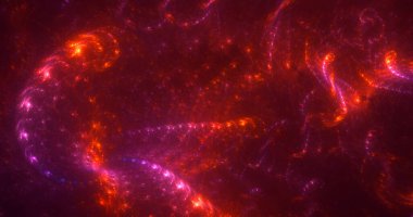 Soyut çok renkli fraktal ışık arkaplanı 3B görüntüleme