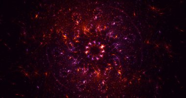 Soyut mandala fraktal arkaplanı 3B biçimlendiriliyor