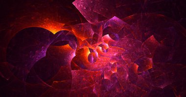 Soyut çok renkli fraktal ışık arkaplanı 3B görüntüleme