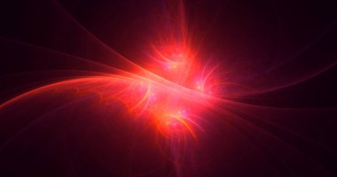 Soyut çok renkli fraktal ışık arkaplanı 3B görüntüleme