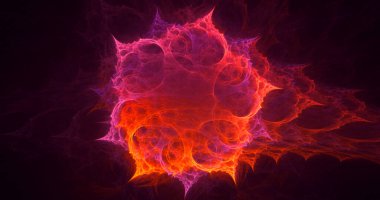 Soyut mandala fraktal arkaplanı 3B biçimlendiriliyor