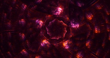 Soyut mandala fraktal arkaplanı 3B biçimlendiriliyor