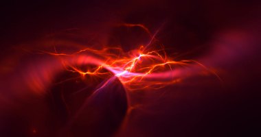 Soyut çok renkli fraktal ışık arkaplanı 3B görüntüleme