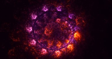 Soyut çember ışık arkaplanı oluşturuluyor