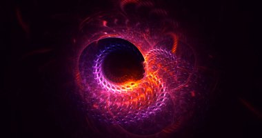 Soyut çok renkli fraktal ışık arkaplanı 3B görüntüleme