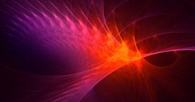 Soyut çok renkli fraktal ışık arkaplanı 3B görüntüleme