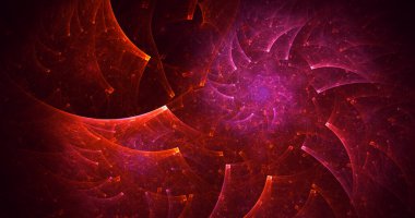 Soyut çok renkli fraktal ışık arkaplanı 3B görüntüleme