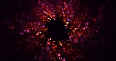 3B soyut yuvarlak ışık arkaplanı oluşturma