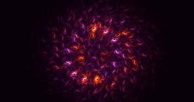 Soyut çok renkli fraktal ışık arkaplanı 3B görüntüleme