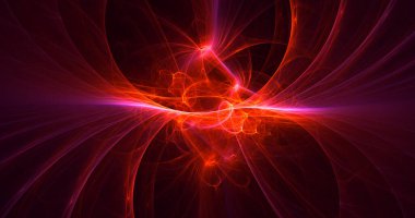 Soyut çok renkli fraktal ışık arkaplanı 3B görüntüleme