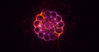 Soyut çok renkli fraktal ışık arkaplanı 3B görüntüleme