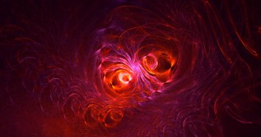 3B soyut renkli fraktal ışık arkaplanı oluşturma