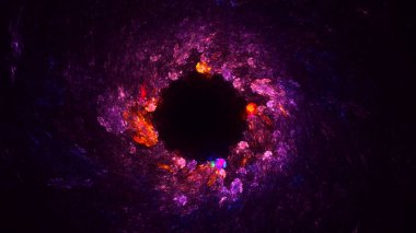 Soyut mandala fraktal arkaplanı 3B biçimlendiriliyor