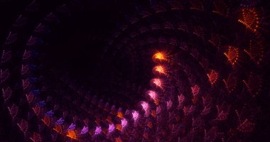 Soyut çok renkli fraktal ışık arkaplanı 3B görüntüleme