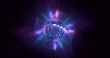 Soyut çok renkli fraktal ışık arkaplanı 3B görüntüleme