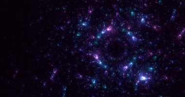 Soyut çok renkli fraktal ışık arkaplanı 3B görüntüleme