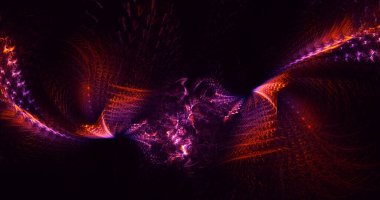 Soyut çok renkli fraktal ışık arkaplanı 3B görüntüleme