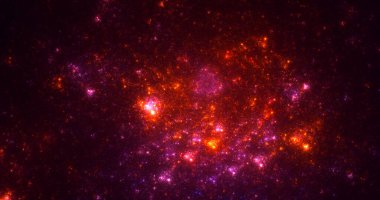 Soyut çok renkli fraktal ışık arkaplanı 3B görüntüleme