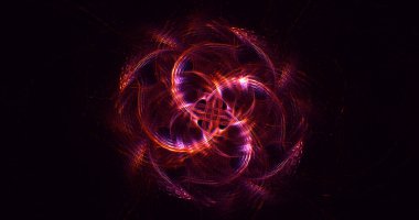 Soyut çok renkli fraktal ışık arkaplanı 3B görüntüleme