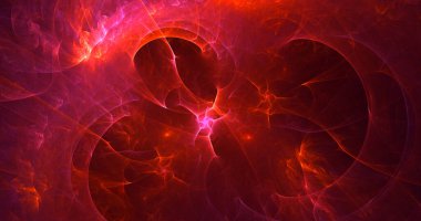 Soyut çok renkli fraktal ışık arkaplanı 3B görüntüleme