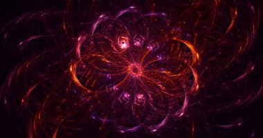 Soyut mandala fraktal arkaplanı 3B biçimlendiriliyor