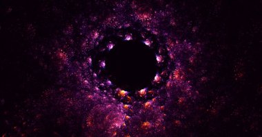 Soyut mandala fraktal arkaplanı 3B biçimlendiriliyor