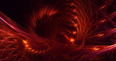 3B soyut renkli fraktal ışık arkaplanı oluşturma