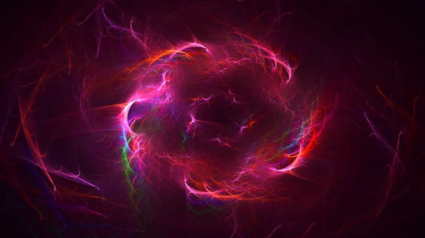Rendering Abstract Multicolor Fractal Light Background — Stock Photo, Image