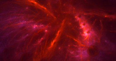 Soyut çok renkli fraktal ışık arkaplanı 3B görüntüleme