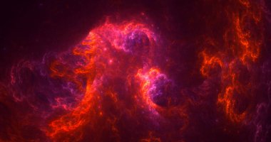 3B soyut renkli fraktal ışık arkaplanı oluşturma