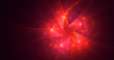 Soyut çok renkli fraktal ışık arkaplanı 3B görüntüleme