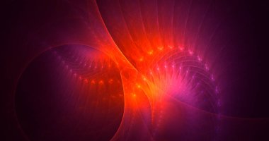 Soyut çok renkli fraktal ışık arkaplanı 3B görüntüleme