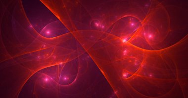 Soyut çok renkli fraktal ışık arkaplanı 3B görüntüleme