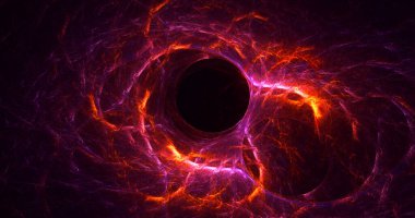 Soyut çok renkli fraktal ışık arkaplanı 3B görüntüleme