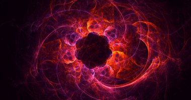 Soyut mandala fraktal arkaplanı 3B biçimlendiriliyor