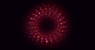 3B soyut renkli fraktal ışık arkaplanı oluşturma