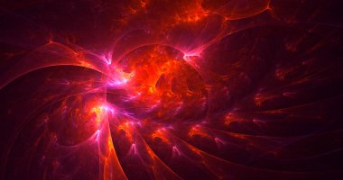 Soyut çok renkli fraktal ışık arkaplanı 3B görüntüleme