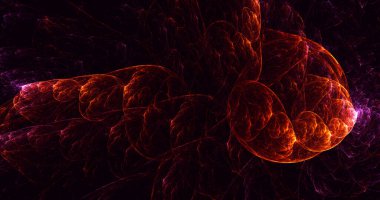 Soyut çok renkli fraktal ışık arkaplanı 3B görüntüleme